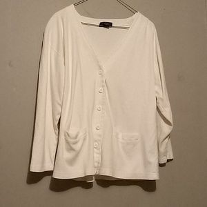 Kim Rogers white blouse